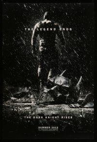1c187 DARK KNIGHT RISES teaser DS 1sh '12 Tom Hardy as Bane, cool image of broken mask in the rain!