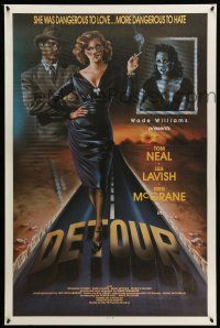 1c196 DETOUR 1sh '92 Tom Neal Jr, great art from film noir remake, directed by Wade Williams!