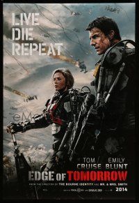 1c215 EDGE OF TOMORROW 2014 teaser DS 1sh '14 Tom Cruise & Emily Blunt, live, die, repeat!