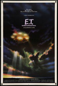 1c211 E.T. THE EXTRA TERRESTRIAL advance 1sh '82 best different spaceship in clouds image!