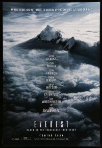 1c229 EVEREST teaser DS 1sh '15 cool image of the massive mountain rising over the clouds!