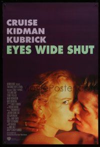 1c242 EYES WIDE SHUT 1sh '99 Stanley Kubrick, romantic close-up of Tom Cruise & Nicole Kidman!