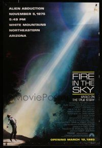1c250 FIRE IN THE SKY advance 1sh '93 D.B. Sweeney, Robert Patrick, alien abduction!
