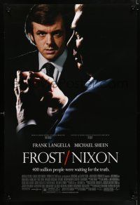 1c271 FROST/NIXON DS 1sh '08 Ron Howard directed, Frank Langella, Sam Rockwell!