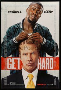 1c278 GET HARD advance DS 1sh '15 wacky image of Ferrell and Hart, an education in incarceration!
