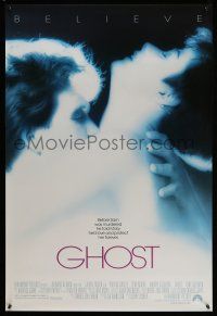 1c279 GHOST 1sh '90 classic romantic close up of dead Patrick Swayze & sexy Demi Moore!