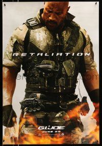 1c276 G.I. JOE: RETALIATION teaser DS recalled 1sh '13 great image of Dwayne Johnson as Roadblock!