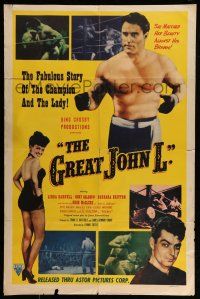1c302 GREAT JOHN L 1sh R51 Greg McClure as heavyweight boxing champ John L. Sullivan!