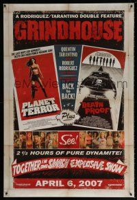 1c309 GRINDHOUSE advance DS recalled 1sh '07 Rodriguez & Tarantino, Planet Terror & Death Proof!
