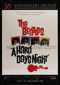 1c314 HARD DAY'S NIGHT advance 1sh R99 great image of The Beatles, guitar art, rock & roll classic!