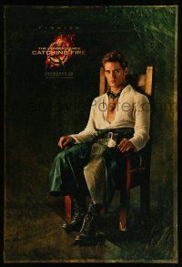 1c362 HUNGER GAMES: CATCHING FIRE teaser DS 1sh '13 Sam Claflin as Finnick seated in chair!