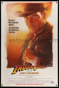 1c388 INDIANA JONES & THE LAST CRUSADE advance 1sh '89 Ford over a white background by Drew Struzan