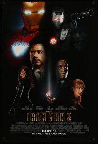 1c409 IRON MAN 2 advance 1sh '10 Marvel, Robert Downey Jr in title role, cool suits back to back!