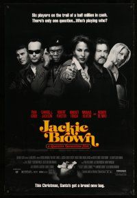 1c412 JACKIE BROWN advance DS 1sh '97 Quentin Tarantino, Santa's got a brand new bag, top cast!