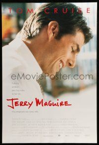 1c424 JERRY MAGUIRE Spanish/U.S. export DS 1sh '96 close up of Tom Cruise, directed by Cameron Crowe!