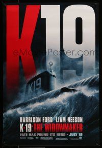 1c439 K-19: THE WIDOWMAKER teaser 1sh '02 cool image of Russian submarine breaking through waves
