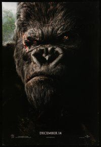 1c449 KING KONG teaser DS 1sh '05 Peter Jackson, huge close-up portrait of giant ape!
