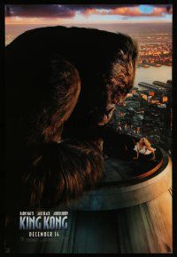 1c448 KING KONG teaser DS 1sh '05 Naomi Watts & ape on rooftop of Empire State Building!