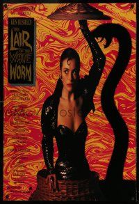 1c458 LAIR OF THE WHITE WORM 1sh '88 Ken Russell, image of sexy Amanda Donohoe with snake shadow!
