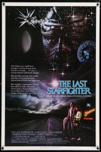 1c462 LAST STARFIGHTER 1sh '84 Catherine Mary Stewart & Lance Guest as video game pilot!