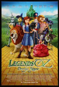 1c468 LEGENDS OF OZ: DOROTHY'S RETURN DS advance 1sh '14 image of cast on yellow brick road!