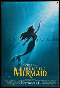 1c482 LITTLE MERMAID advance DS 1sh R97 Ariel swimming to the surface, Disney underwater cartoon!