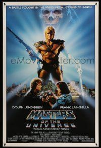 1c518 MASTERS OF THE UNIVERSE 1sh '87 great photo image of Dolph Lundgren as He-Man!