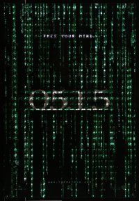 1c520 MATRIX RELOADED holofoil teaser 1sh '03 Keanu Reeves, free your mind on 05.15!