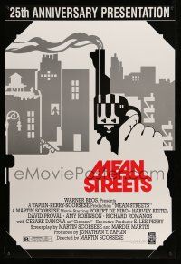 1c523 MEAN STREETS 1sh R98 Robert De Niro, Martin Scorsese, cool artwork of hand holding gun!