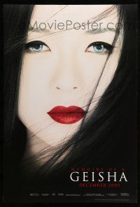 1c526 MEMOIRS OF A GEISHA teaser DS 1sh '05 Rob Marshall, great close up of pretty Ziyi Zhang!