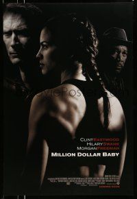 1c535 MILLION DOLLAR BABY advance DS 1sh '04 Clint Eastwood, boxer Hilary Swank, Freeman!