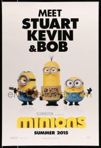 1c539 MINIONS Summer advance DS 1sh '15 Sandra Bullock, Michael Keaton, Stuart, Kevin and Bob