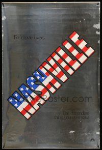 1c566 NASHVILLE foil teaser 1sh '75 Robert Altman, cool patriotic title logo on foil!