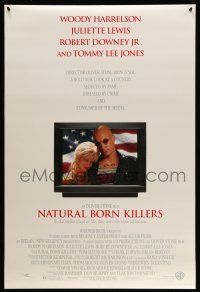 1c568 NATURAL BORN KILLERS DS 1sh '94 Oliver Stone, Woody Harrelson & Juliette Lewis on TV!