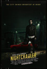 1c572 NIGHTCRAWLER advance DS 1sh '14 cool image of Jake Gyllenhaal with camera and sports car!