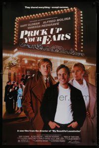 1c613 PRICK UP YOUR EARS 1sh '87 Gary Oldman, Vanessa Redgrave, Alfred Molina