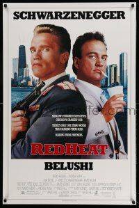 1c631 RED HEAT 1sh '88 great image of cops Arnold Schwarzenegger & James Belushi!