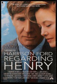 1c634 REGARDING HENRY 1sh '91 Harrison Ford, Annette Benning, directed by Mike Nichols!