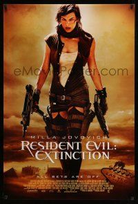 1c642 RESIDENT EVIL: EXTINCTION int'l DS 1sh '07 sexy Milla Jovovich in zombie killing action!