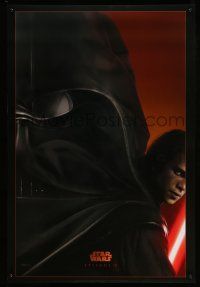 1c653 REVENGE OF THE SITH style A teaser DS 1sh '05 Star Wars Episode III, image of Darth Vader!