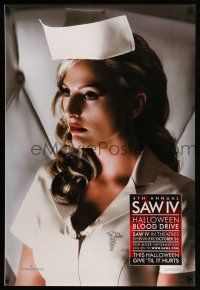 1c681 SAW IV 1sh '07 Tobin Bell, Halloween blood drive, great profile image of sexy nurse!