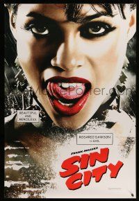 1c706 SIN CITY teaser DS 1sh '05 graphic novel by Frank Miller, sexy Rosario Dawson as Gail!