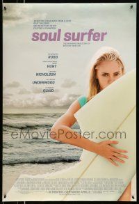 1c718 SOUL SURFER advance DS 1sh '11 AnnaSophia Robb with shark damaged surfboard!