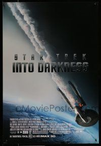 1c737 STAR TREK INTO DARKNESS advance DS 1sh '13 Peter Weller, cool image of crashing starship!