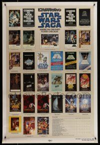 1c751 STAR WARS CHECKLIST 2-sided Kilian 1sh '85 great images of U.S. posters!