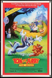1c789 TOM & JERRY THE MOVIE 1sh '92 famous cartoon cat & mouse in their first motion picture!