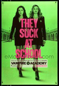 1c814 VAMPIRE ACADEMY teaser DS 1sh '14 Zoey Deutch, Gabriel Byrne, cool green image!