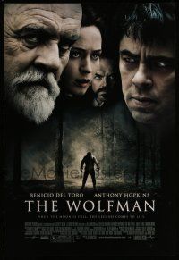 1c835 WOLFMAN DS 1sh '10 Benicio Del Toro, Anthony Hopkins, Emily Blunt & Hugo Weaving!