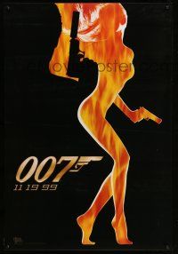 1c840 WORLD IS NOT ENOUGH teaser 1sh '99 Brosnan as James Bond, Richards, sexy Sophie Marceau!