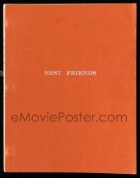 1d075 BEST FRIENDS script '82 screenplay by Valerie Curtin & Barry Levinson!